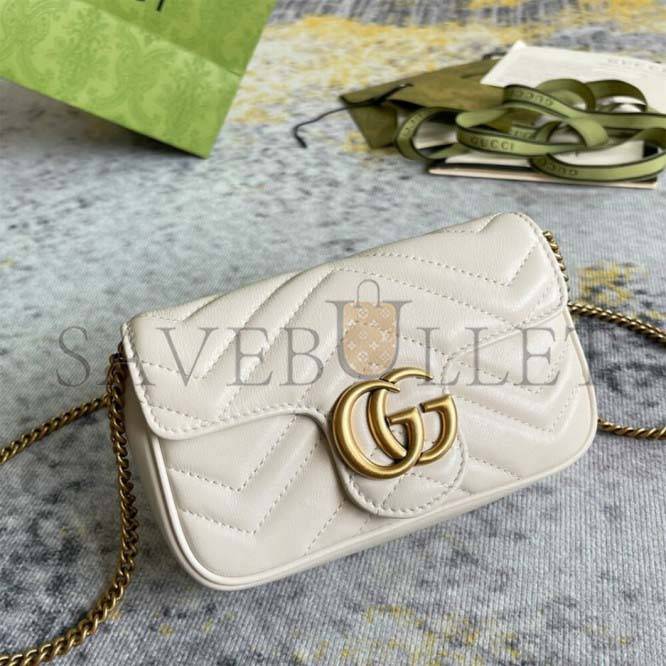 GUCCI MARMONT MATELASSE LEATHER SUPER MINI BAG 476433 (16.5*10*5cm)